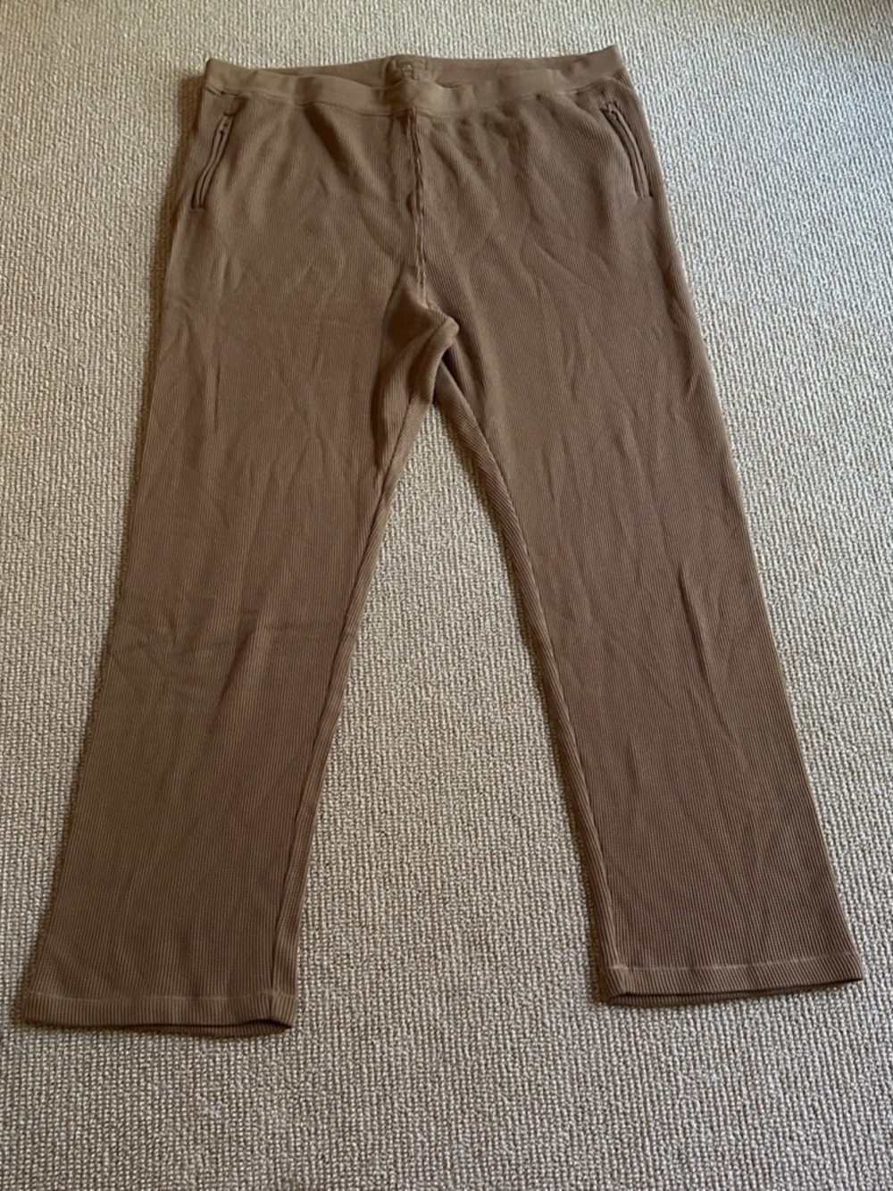 Skims Camel Waffle Loose Pants, Size 4X NWT